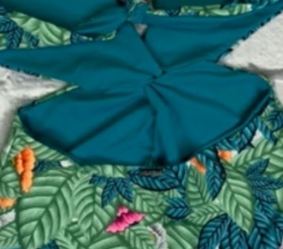 {Mara Hoffman} Twist Leaf Cut Out Swimsuit XS - Picture 3 of 5